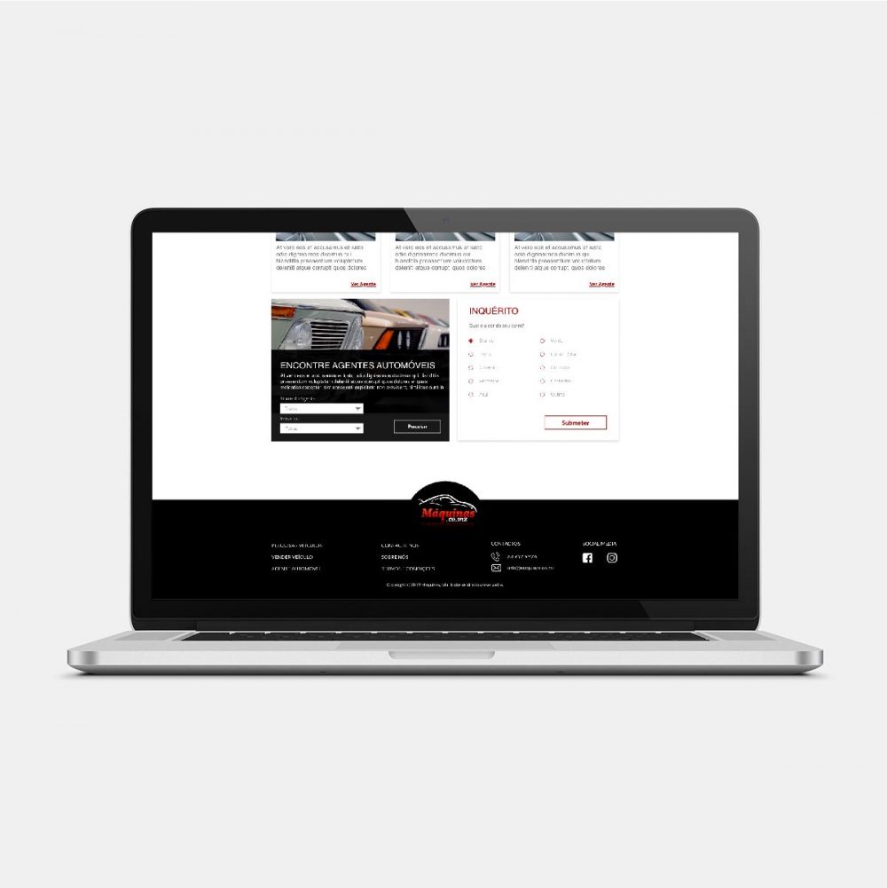 Máquinas  – Website